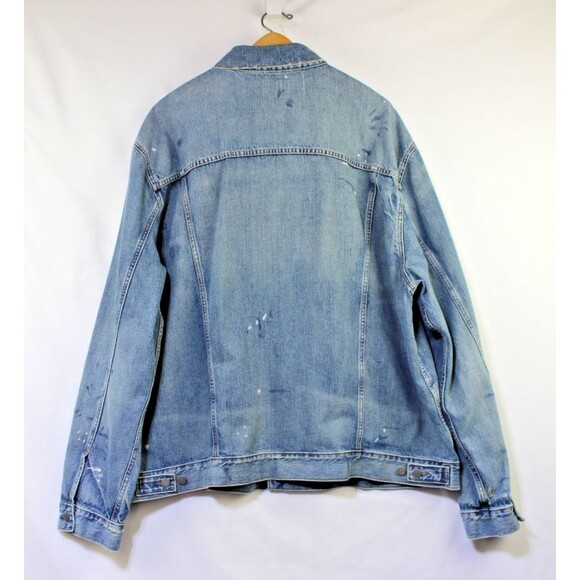NWT Polo Ralph Lauren 3XLT Paint Splatter Rugged Trucker Denim Jean Jacket - Picture 10 of 12